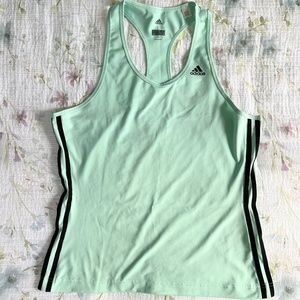 Adidas Climalite Design 2 Move Tank GREEN TINT/BLACK, Large